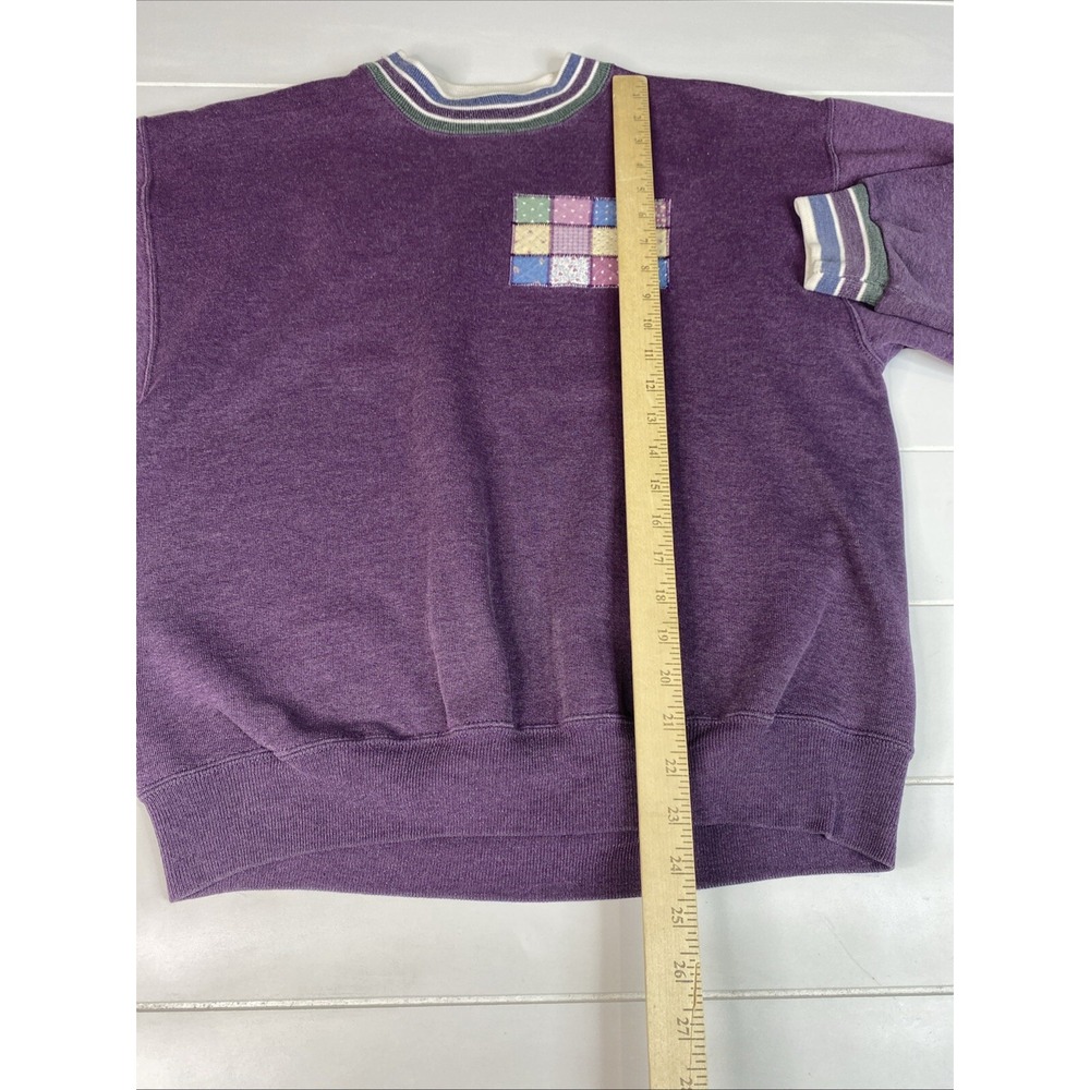 Vintage Jerzees Super Sweat Sweatshirt Purple Crewneck Size M USA - Picture 13 of 16